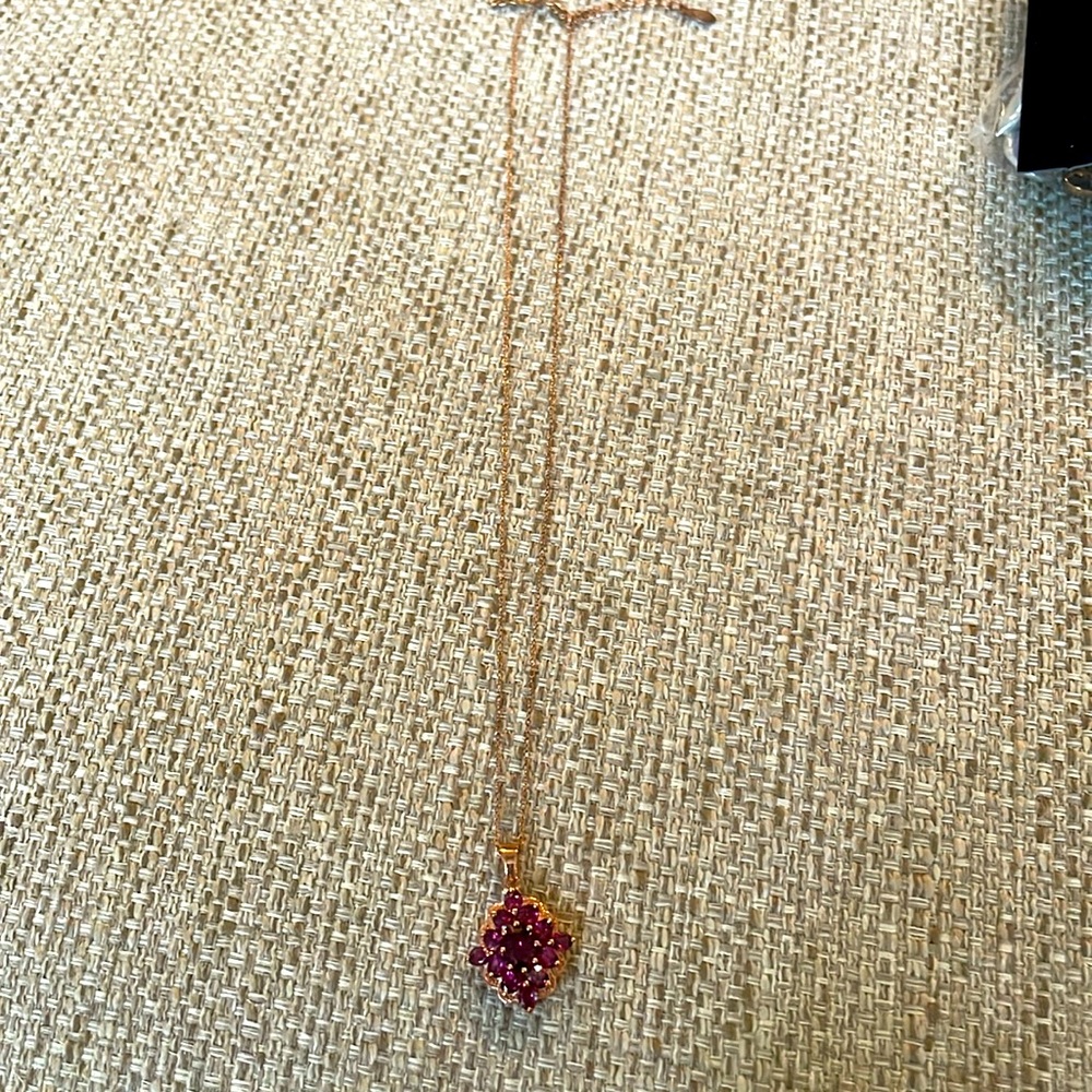 Ross-Simons 7.70 ct. t.w. Rhodolite Garnet Cluster Necklace